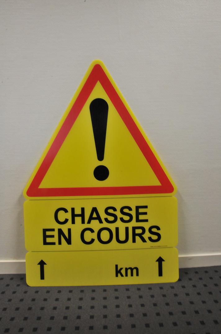 panneau chasse en cours