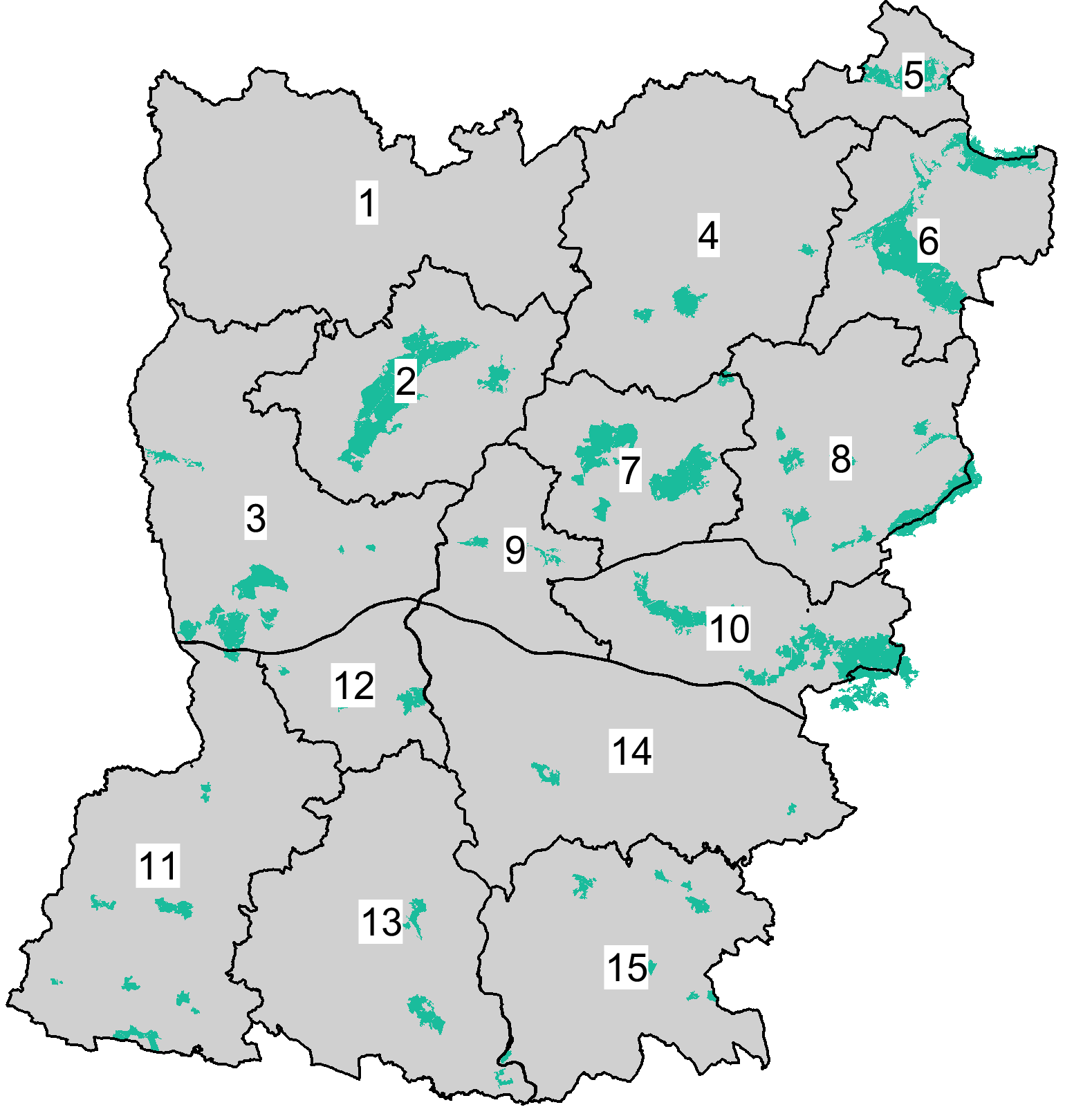 carte gene secteur